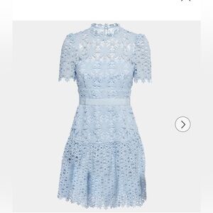 Self-Portrait Light Blue  Guipure Lace dress size